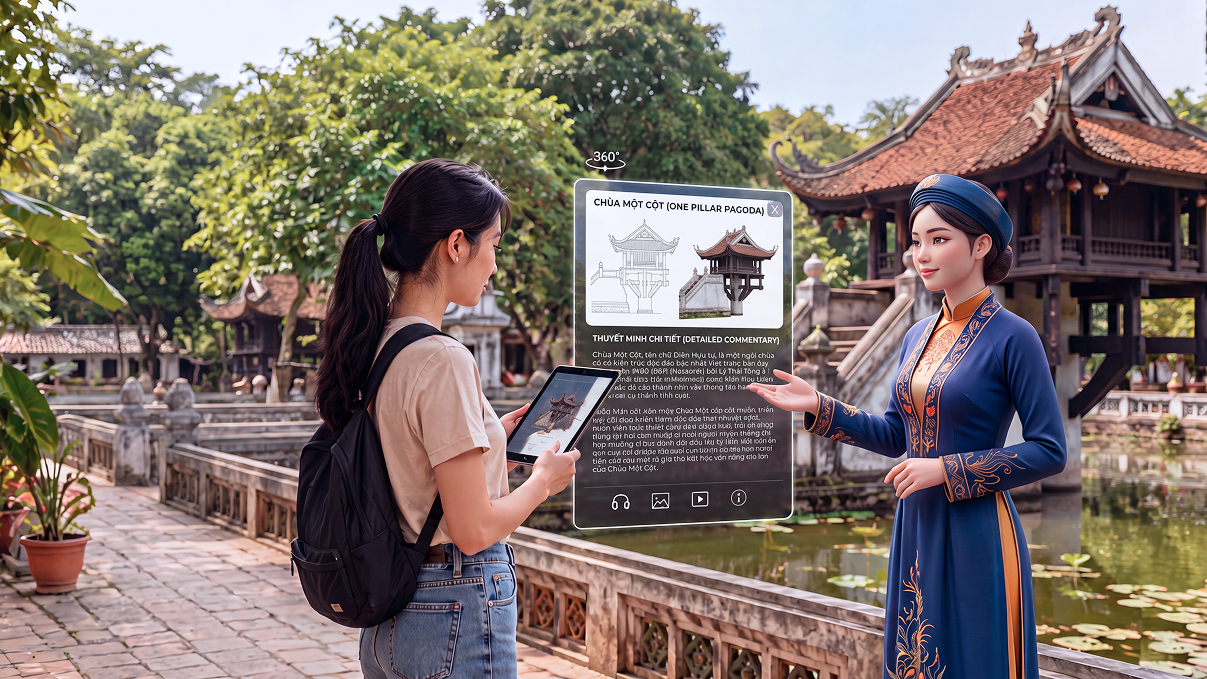 Không gian di sản và trưng bày tương tác giúp người xem khám phá điều gì?
